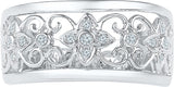 Radiant Bay Royal Décor White Gold Diamond 18 K Ring