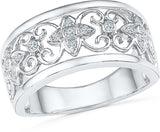 Radiant Bay Royal Décor White Gold Diamond 18 K Ring