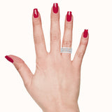 Radiant Bay Royal Décor White Gold Diamond 18 K Ring