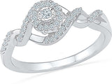 Radiant Bay Princess to Be White Gold Diamond 18 K Ring