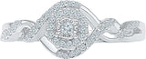 Radiant Bay Princess to Be White Gold Diamond 18 K Ring