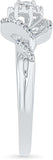 Radiant Bay Princess to Be White Gold Diamond 18 K Ring