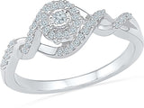 Radiant Bay Princess to Be White Gold Diamond 18 K Ring