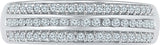Radiant Bay Three Layer White Gold Diamond 18 K Ring