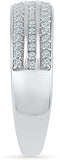 Radiant Bay Three Layer White Gold Diamond 18 K Ring