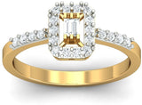 Kamakhya Jewels ROUND MQ Gold Diamond Yellow Gold 18 K Ring