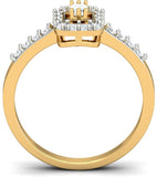 Kamakhya Jewels ROUND MQ Gold Diamond Yellow Gold 18 K Ring