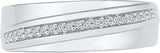 Radiant Bay Modish White Gold Diamond 14 K Ring