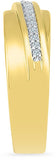 Radiant Bay Modish Yellow Gold Diamond 14 K Ring