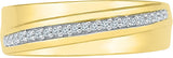 Radiant Bay Modish Yellow Gold Diamond 14 K Ring