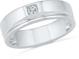 Radiant Bay Classic Solitaire White Gold Diamond 18 K Ring
