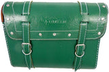 ROYAL ERADO One-side Green Leatherette Motorbike Saddlebag