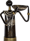 Lal Haveli Decorative Hand Painted Iron African Lady Tealight Stand Showpiece  -  30.48 cm