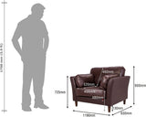 Durian Richmond Leatherette 1 Seater Sofa