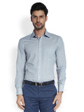 Raymond Men's Printed Formal Blue Shirt