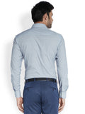 Raymond Men's Printed Formal Blue Shirt