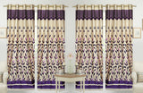 Shiv Shankar Handloom Polyester Purple Floral Eyelet Long Door Curtain