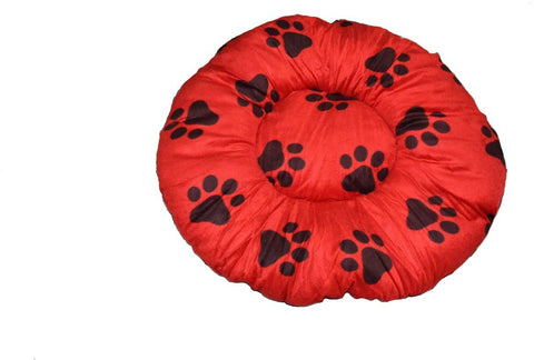 Bow! Wow!! ROUNDBEDLALREDMED M Pet Bed