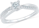 Radiant Bay Sublime Stunner White Gold Diamond 18 K Ring