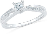 Radiant Bay Sublime Stunner White Gold Diamond 18 K Ring
