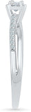 Radiant Bay Sublime Stunner White Gold Diamond 18 K Ring