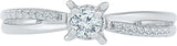 Radiant Bay Sublime Stunner White Gold Diamond 18 K Ring