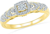 Radiant Bay For Forever Yellow Gold Diamond 18 K Ring