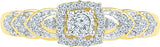 Radiant Bay For Forever Yellow Gold Diamond 18 K Ring