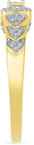 Radiant Bay For Forever Yellow Gold Diamond 18 K Ring