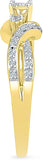Radiant Bay Striking Three Stone Yellow Gold Diamond 18 K Ring