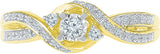 Radiant Bay Striking Three Stone Yellow Gold Diamond 18 K Ring