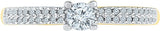 Radiant Bay Classic Solitaire Yellow Gold Diamond 14 K Ring