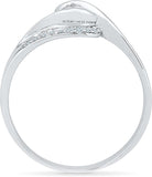 Radiant Bay Two Together Solitaire White Gold Diamond 18 K Ring