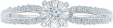 Radiant Bay Sumptous Sparkle White Gold Diamond 14 K Ring