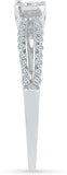 Radiant Bay Sumptous Sparkle White Gold Diamond 14 K Ring