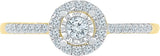 Radiant Bay Priceless Bond Yellow Gold Diamond 18 K Ring