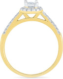 Radiant Bay Priceless Bond Yellow Gold Diamond 18 K Ring