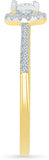 Radiant Bay Priceless Bond Yellow Gold Diamond 18 K Ring