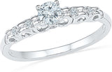 Radiant Bay Luxurious Solitaire White Gold Diamond 18 K Ring