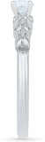 Radiant Bay Luxurious Solitaire White Gold Diamond 14 K Ring