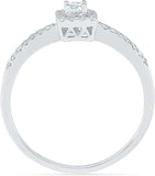 Radiant Bay Pristine Promise White Gold Diamond 18 K Ring