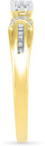 Radiant Bay Classic Frame Solitaire Yellow Gold Diamond 14 K Ring