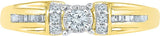 Radiant Bay Classic Frame Solitaire Yellow Gold Diamond 14 K Ring