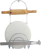 Sterling Rolling Pin Holder with Tong Stainless Steel Kitchen Rack