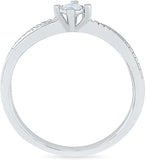 Radiant Bay Deluxe Solitaire White Gold Diamond 18 K Ring