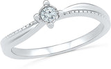 Radiant Bay Deluxe Solitaire White Gold Diamond 18 K Ring