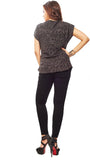 Reinvent Casual Short Sleeve Self Design Women's Top