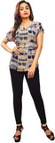 Reinvent Casual Short Sleeve Self Design Women's Top