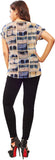 Reinvent Casual Short Sleeve Self Design Women's Top
