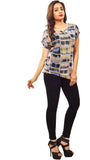 Reinvent Casual Short Sleeve Self Design Women's Top